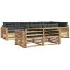 Lauko sofos komplektas 7 pcs Balta ir antracito