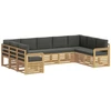 Lauko sofos komplektas 7 pcs Balta ir antracito