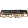 Lauko sofos komplektas 7 pcs Balta ir antracito