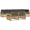 Lauko sofos komplektas 7 pcs Balta ir antracito