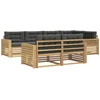Lauko sofos komplektas 7 pcs Balta ir antracito