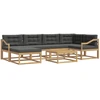 Lauko sofos komplektas 7 pcs Balta ir antracito