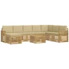 Lauko sofos komplektas 7 pcs Balta ir Bežė 59 x 59 x 37 cm