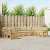 Lauko sofos komplektas 7 pcs Balta ir Bežė 363 x 187,5 x 73 cm