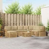 Lauko sofos komplektas 7 pcs Balta ir Bežė 59 x 59 x 37 cm
