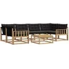 Lauko sofos komplektas 7 pcs Balta ir juoda 79 x 79 x 37 cm