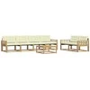 Lauko sofos komplektas 7 pcs Balta ir kreminė 79 x 79 x 37 cm
