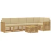 Lauko sofos komplektas 7 pcs Balta ir kreminė 59 x 59 x 37 cm