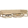 Lauko sofos komplektas 7 pcs Balta ir kreminė 79 x 79 x 37 cm