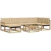 Lauko sofos komplektas 7 pcs Balta ir kreminė 79 x 79 x 37 cm