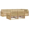 Lauko sofos komplektas 7 pcs Balta ir kreminė