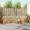 Lauko sofos komplektas 7 pcs Balta ir kreminė 59 x 59 x 37 cm