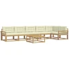 Lauko sofos komplektas 7 pcs Balta ir kreminė 79 x 79 x 37 cm