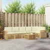 Lauko sofos komplektas 7 pcs Balta ir kreminė 59 x 59 x 37 cm
