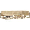 Lauko sofos komplektas 7 pcs Balta ir kreminė 79 x 79 x 37 cm