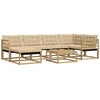 Lauko sofos komplektas 7 pcs Balta ir kreminė 79 x 79 x 37 cm