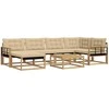 Lauko sofos komplektas 7 pcs Balta ir kreminė 79 x 79 x 37 cm