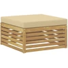 Lauko sofos komplektas 7 pcs Balta ir kreminė