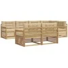 Lauko sofos komplektas 7 pcs Balta ir kreminė Poliesteris