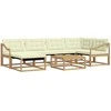 Lauko sofos komplektas 7 pcs Balta ir kreminė 79 x 79 x 37 cm