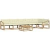 Lauko sofos komplektas 7 pcs Balta ir kreminė 79 x 79 x 37 cm