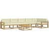 Lauko sofos komplektas 7 pcs Balta ir kreminė 79 x 79 x 37 cm