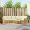 Lauko sofos komplektas 7 pcs Balta ir kreminė 59 x 59 x 37 cm