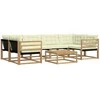 Lauko sofos komplektas 7 pcs Balta ir kreminė 79 x 79 x 37 cm