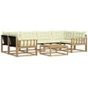 Lauko sofos komplektas 7 pcs Balta ir kreminė 79 x 79 x 37 cm