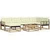 Lauko sofos komplektas 7 pcs Balta ir kreminė 79 x 79 x 37 cm