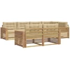 Lauko sofos komplektas 7 pcs Balta ir kreminė