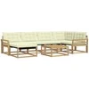 Lauko sofos komplektas 7 pcs Balta ir kreminė 79 x 79 x 37 cm
