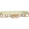Lauko sofos komplektas 7 pcs Balta ir kreminė 79 x 79 x 37 cm