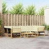 Lauko sofos komplektas 7 pcs Balta ir kreminė 79 x 79 x 37 cm