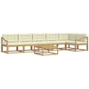 Lauko sofos komplektas 7 pcs Balta ir kreminė 79 x 79 x 37 cm