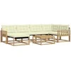 Lauko sofos komplektas 7 pcs Balta ir kreminė 79 x 79 x 37 cm