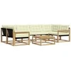 Lauko sofos komplektas 7 pcs Balta ir kreminė 79 x 79 x 37 cm