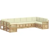 Lauko sofos komplektas 7 pcs Balta ir kreminė