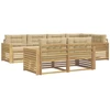 Lauko sofos komplektas 7 pcs Balta ir kreminė