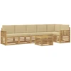 Lauko sofos komplektas 7 pcs Balta ir kreminė 59 x 59 x 37 cm