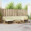 Lauko sofos komplektas 7 pcs Balta ir kreminė 79 x 79 x 37 cm