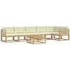 Lauko sofos komplektas 7 pcs Balta ir kreminė 79 x 79 x 37 cm