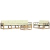 Lauko sofos komplektas 7 pcs Balta ir kreminė 79 x 79 x 37 cm