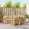 Lauko sofos komplektas 7 pcs Balta ir kreminė