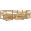 Lauko sofos komplektas 7 pcs Balta Kietos akacijos mediena