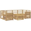 Lauko sofos komplektas 7 pcs Balta Kietos akacijos mediena