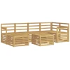 Lauko sofos komplektas 7 pcs Balta Poliesteris