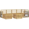Lauko sofos komplektas 7 pcs Balta Poliesteris