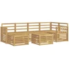 Lauko sofos komplektas 7 pcs Balta Poliesteris