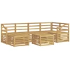 Lauko sofos komplektas 7 pcs Balta Poliesteris